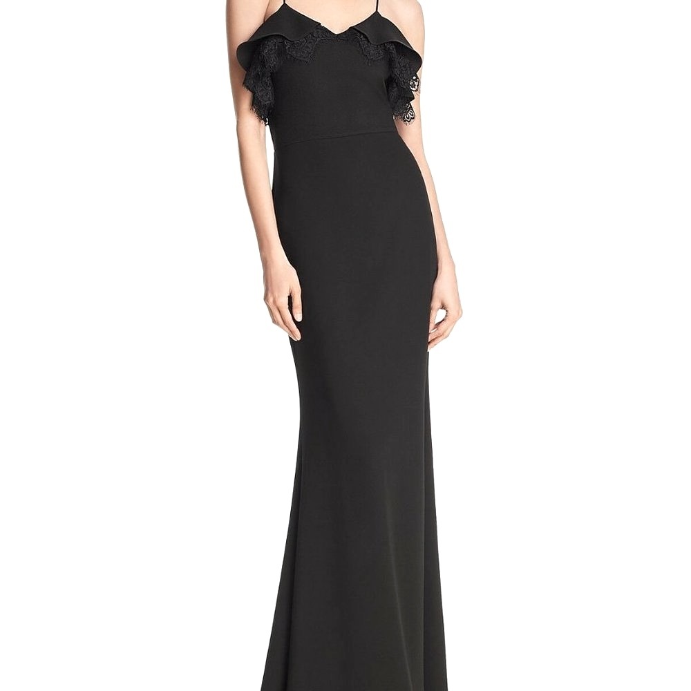 AQUA Bloomingdale Scuba Crepe Mermaid Gown - Picture 1 of 10